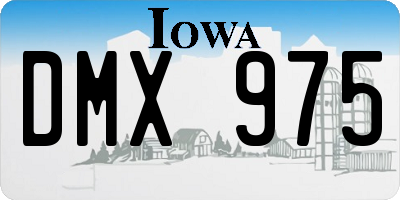 IA license plate DMX975