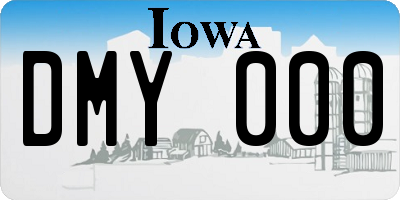 IA license plate DMY000