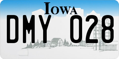 IA license plate DMY028