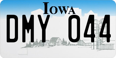 IA license plate DMY044