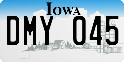 IA license plate DMY045