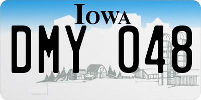 IA license plate DMY048