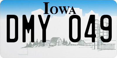IA license plate DMY049