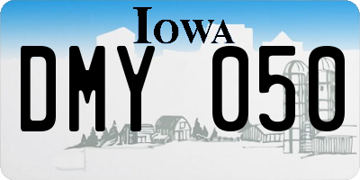 IA license plate DMY050