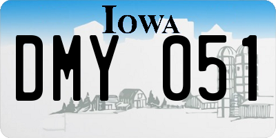 IA license plate DMY051