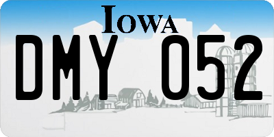 IA license plate DMY052