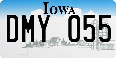 IA license plate DMY055