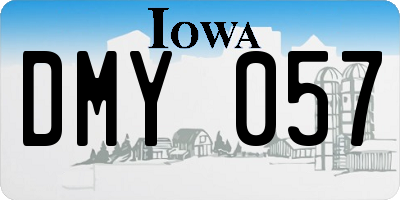 IA license plate DMY057