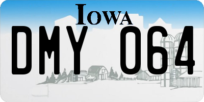 IA license plate DMY064