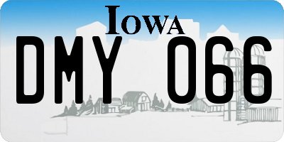 IA license plate DMY066