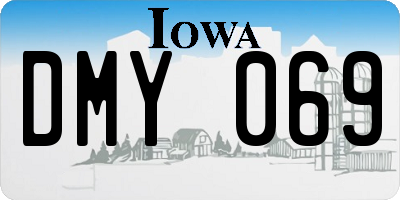 IA license plate DMY069