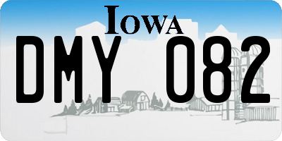 IA license plate DMY082