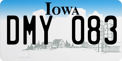 IA license plate DMY083