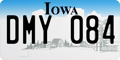 IA license plate DMY084