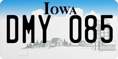 IA license plate DMY085