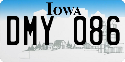 IA license plate DMY086