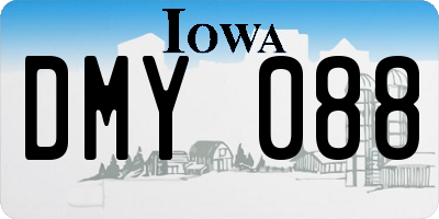 IA license plate DMY088