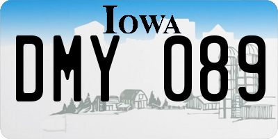IA license plate DMY089
