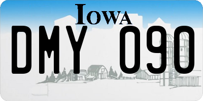 IA license plate DMY090