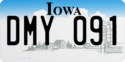 IA license plate DMY091