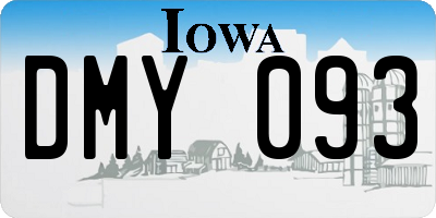 IA license plate DMY093