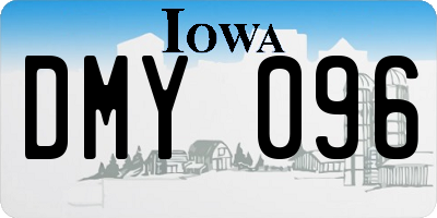 IA license plate DMY096