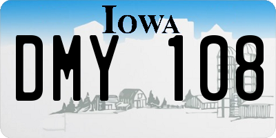IA license plate DMY108