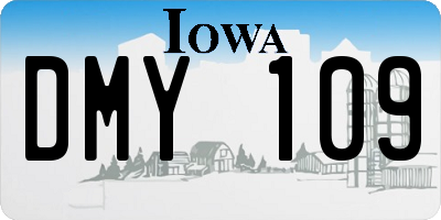 IA license plate DMY109
