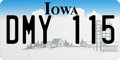 IA license plate DMY115