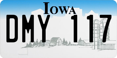 IA license plate DMY117