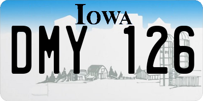 IA license plate DMY126
