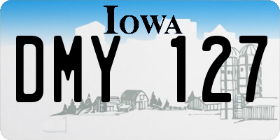 IA license plate DMY127