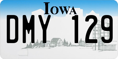 IA license plate DMY129