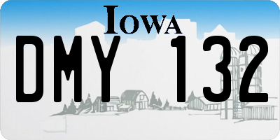 IA license plate DMY132