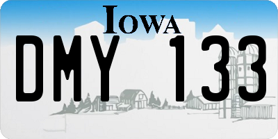 IA license plate DMY133