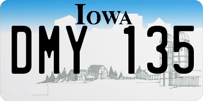 IA license plate DMY135