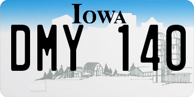 IA license plate DMY140