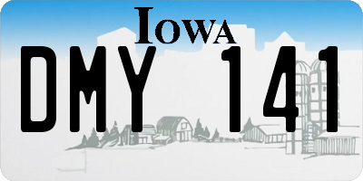 IA license plate DMY141