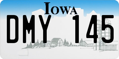 IA license plate DMY145