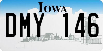 IA license plate DMY146