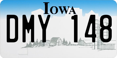 IA license plate DMY148