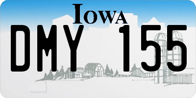 IA license plate DMY155