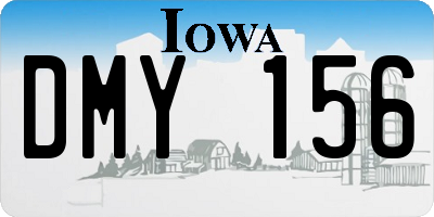 IA license plate DMY156