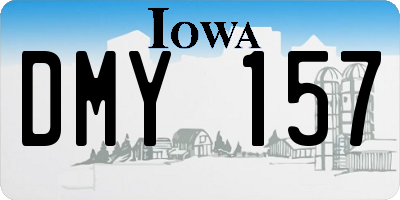 IA license plate DMY157
