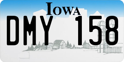 IA license plate DMY158