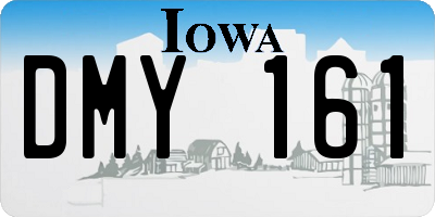 IA license plate DMY161