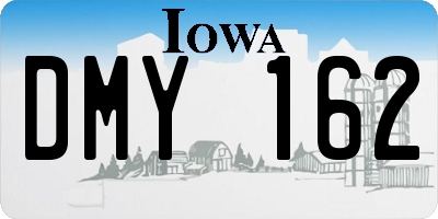 IA license plate DMY162