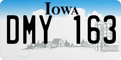 IA license plate DMY163