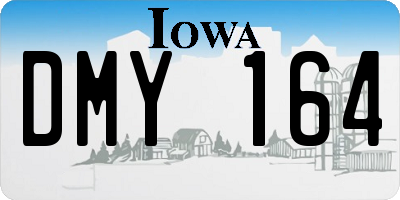 IA license plate DMY164