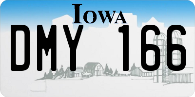 IA license plate DMY166